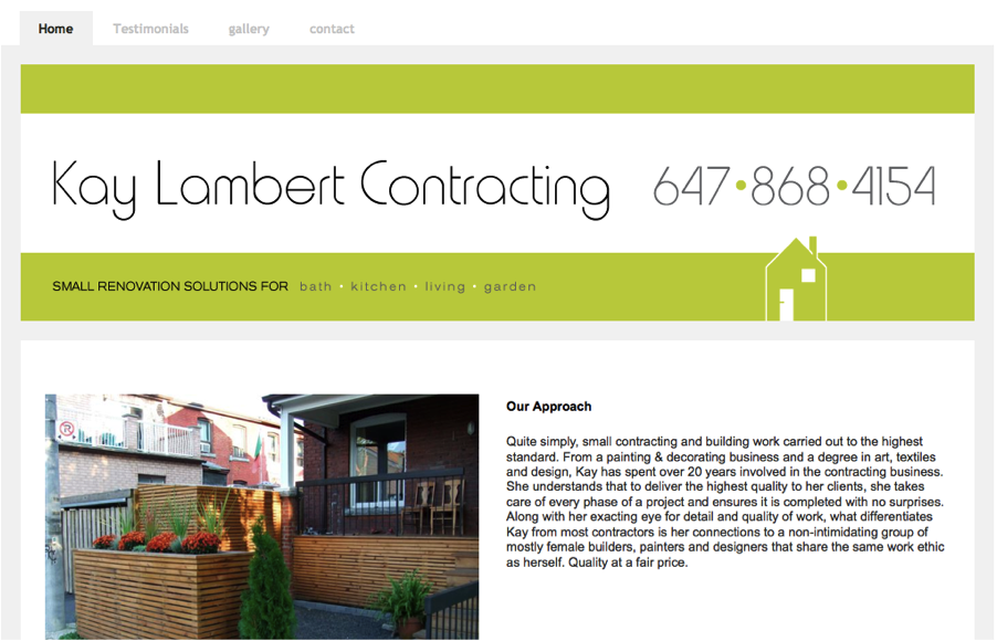 Make Your Own Website: General Contractors Yola