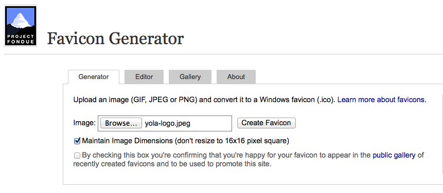 Favicon Generator