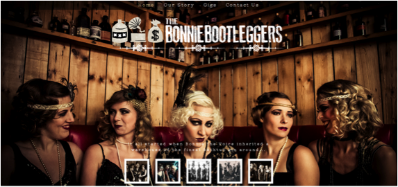 Website with the title ‘The Bonnie Bootleggers’